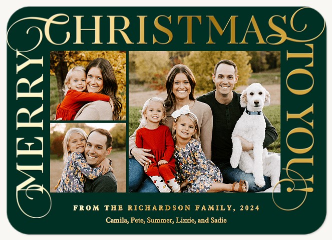 Garland Of Type Personalized Holiday Cards