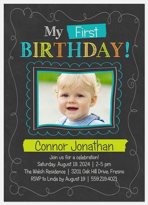 Chalk Play Kids' Birthday Invitations