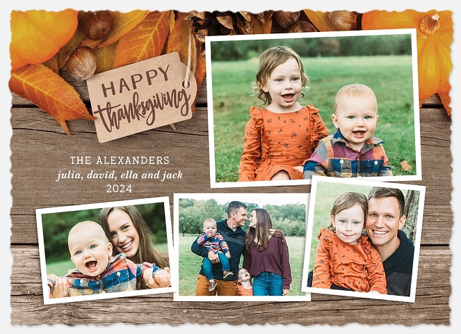 Autumn Collage Thanksgiving Cards