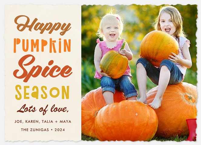 Pumpkin Spice Halloween Photo Cards