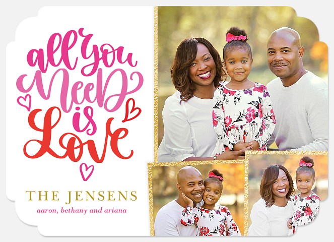 Love is all Valentine Photo Cards