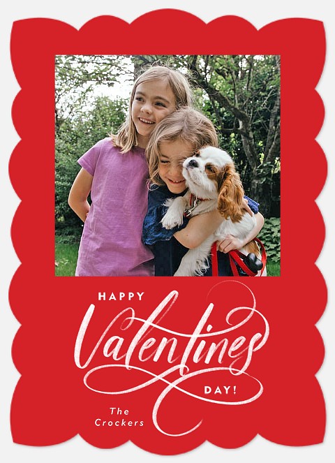 Valentine Lettering Valentine Photo Cards