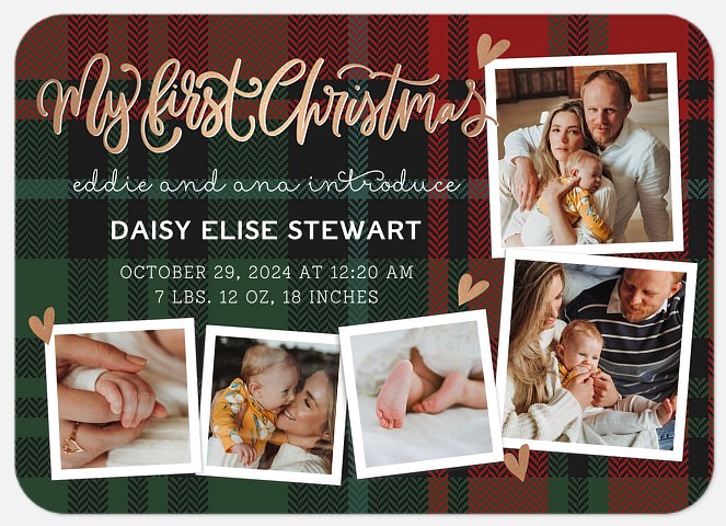 Cozy Plaid Holiday Photo Cards