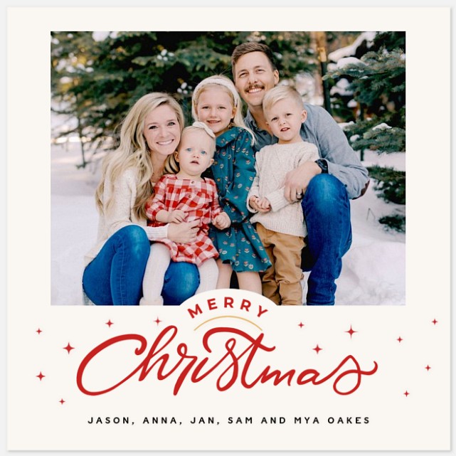 Sparkle Stars Holiday Photo Cards