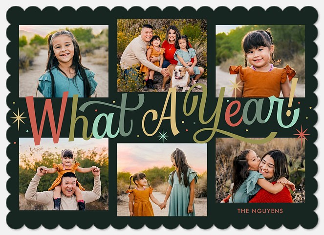 Whimsical Year Holiday Photo Cards