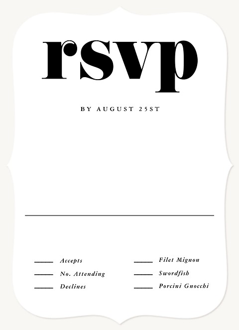 Modern Chic Wedding RSVP Cards