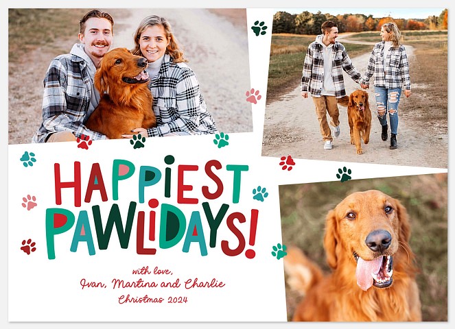 Happiest Pawlidays Holiday Photo Cards