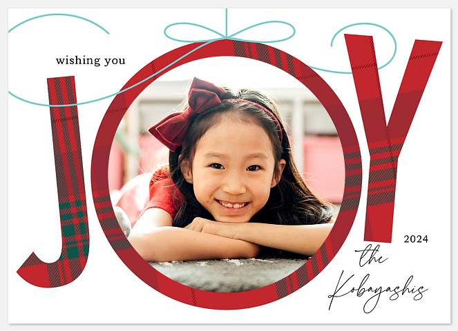 Joy Ornament Holiday Photo Cards