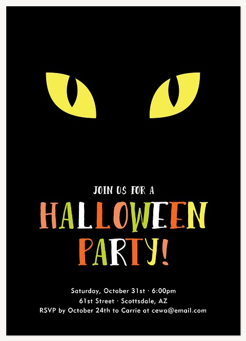 Spooky Eyes Halloween Party Invitations