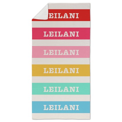 Rainbow Stripes Beach Towel