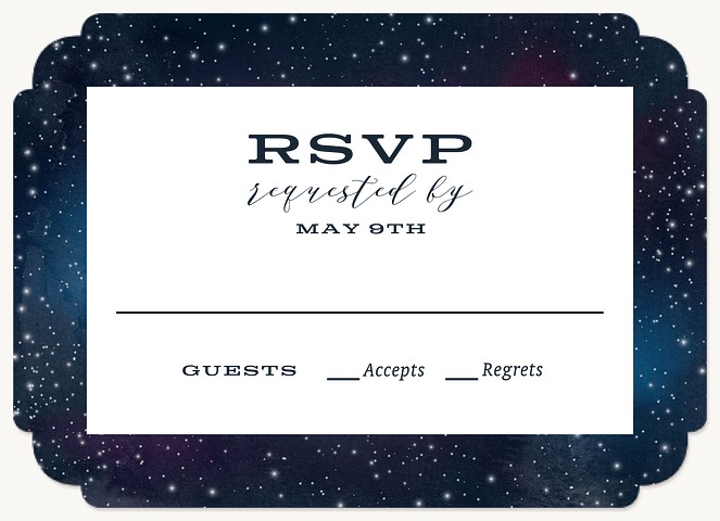 Cosmos Bar Mitzvah RSVP Cards