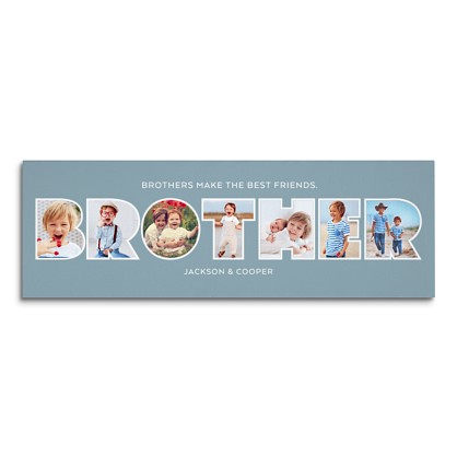 Brother/Sister Typography Photo Canvas