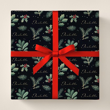 Winter Holly Wrapping Paper