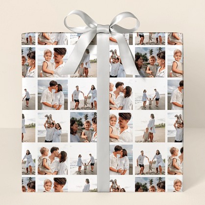 Photo Squares Wrapping Paper