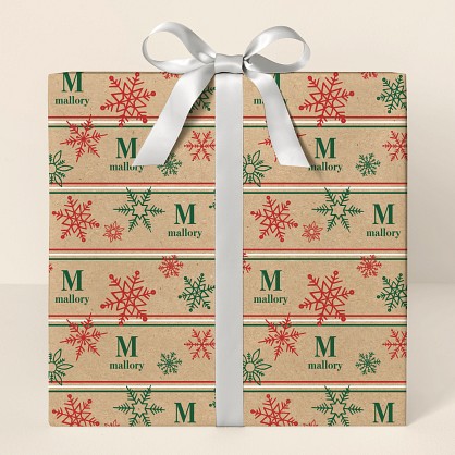 Rustic Snowflake Wrapping Paper