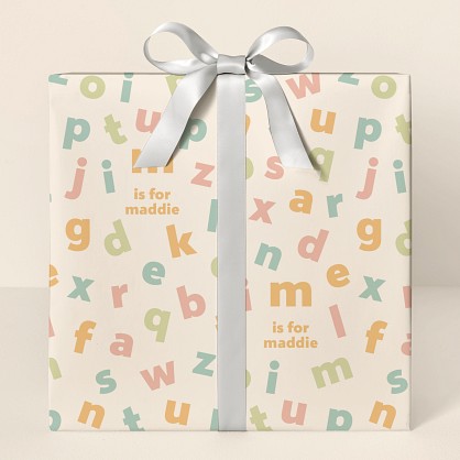 Letters of the Alphabet Wrapping Paper