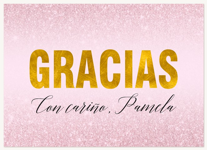 Pink Chic Quinceañera Thank You Cards