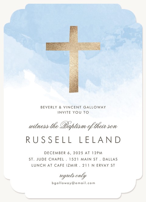 Gleaming Cross Baptisms & Christening Invitations