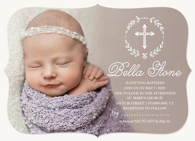 Faithful Laurels Baptisms & Christening Invitations