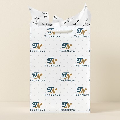 Silver Dots Gift Bag