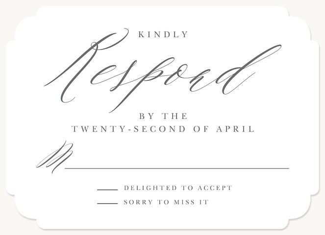 Classic Union Wedding RSVP Cards