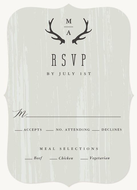 Woodland Lodge Wedding RSVP Cards