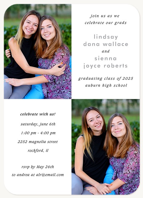 Modernist Grad Graduation Invitations