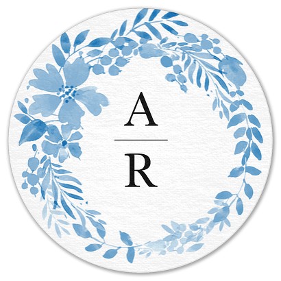 Wildflower Monogram Custom Coasters