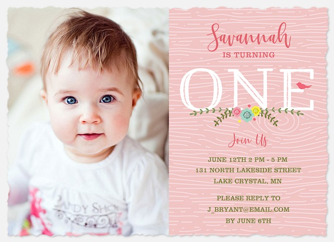 Sweet Woodland Kids' Birthday Invitations