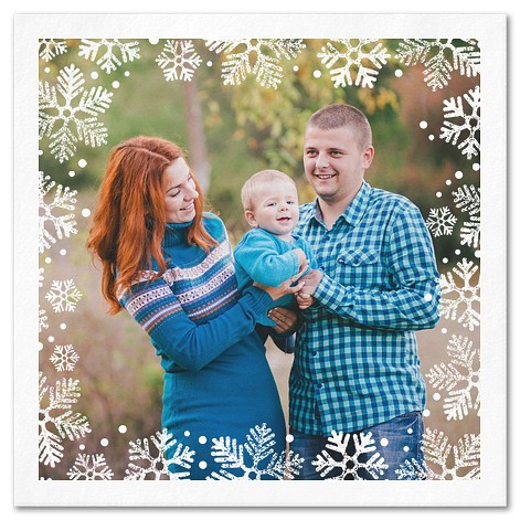 Snow Frame Custom Napkins