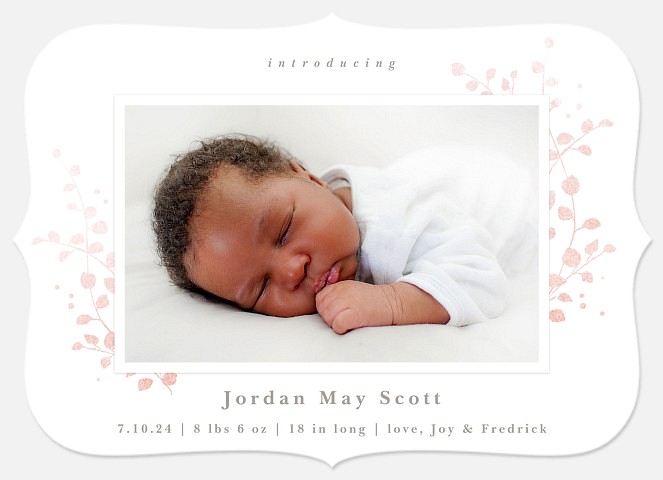 Spring Mist Baby Birth Announcements