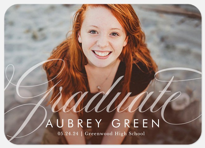  Flourished Lettering Graduation Cards