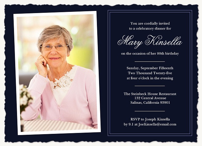 Century Charm Adult Birthday Party Invitations