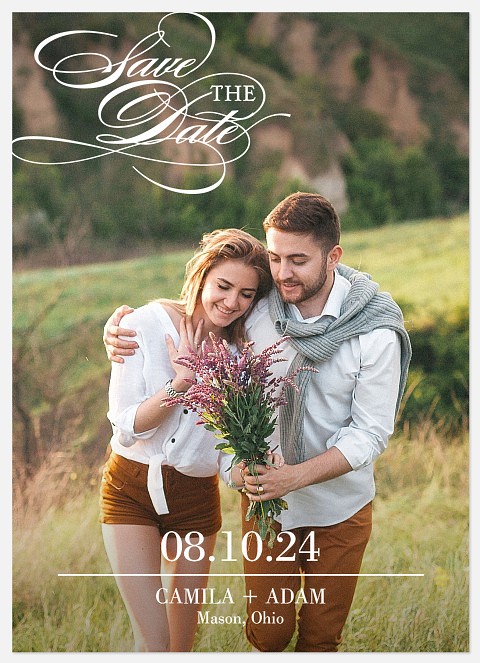 Ornate Corner Save the Date Photo Cards