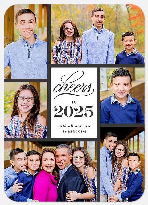 New Year Cheer Holiday Photo Cards