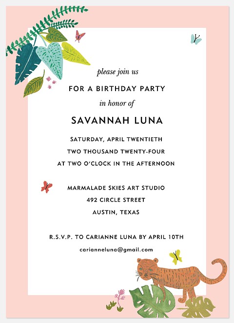 Into the Wild Kids' Birthday Invitations