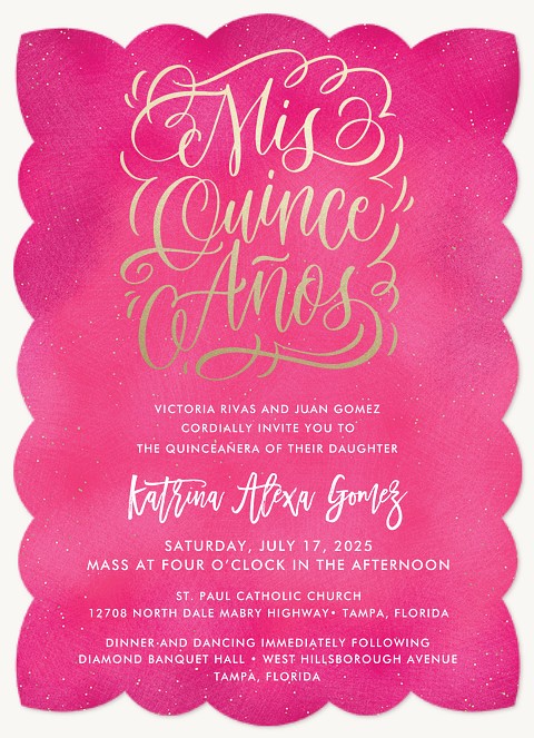 Glitz Quinceañera Invitations