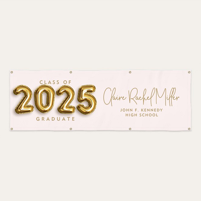 Golden Balloons Custom Banners