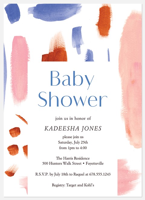 Abstract Modern Baby Shower Invitations