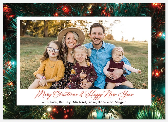 Colorful Lights Holiday Photo Cards