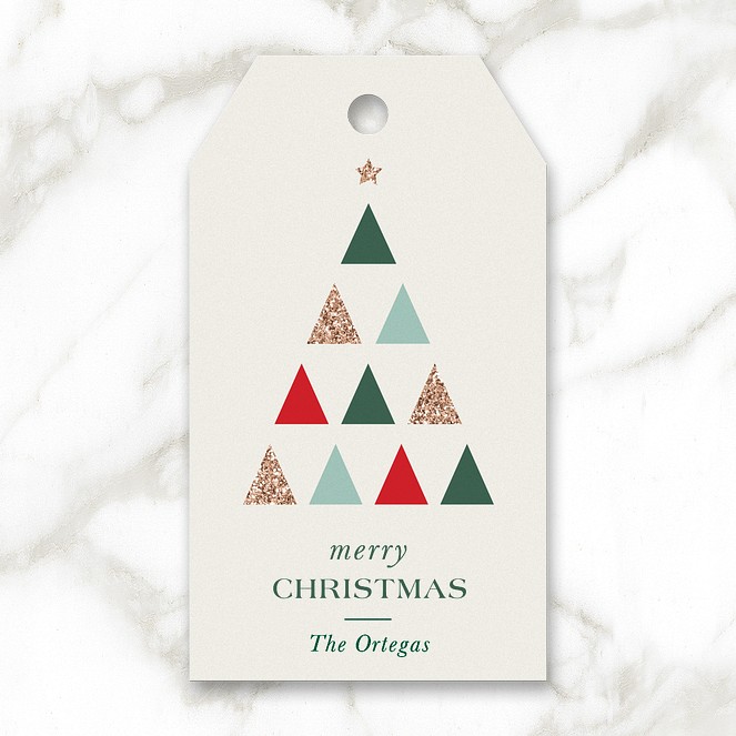 Geo Tree Custom Gift Tags