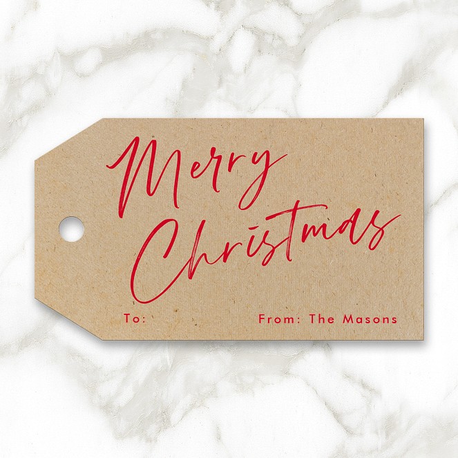 Christmas Kraft Custom Gift Tags