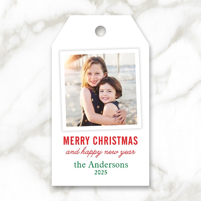 Merry Snapshot Custom Gift Tags